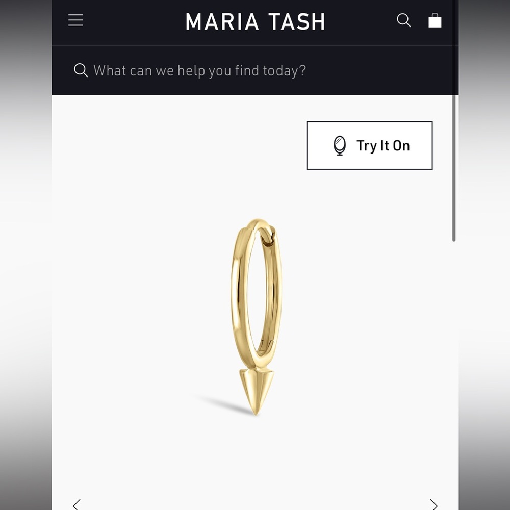 Maria Tash Gold Spike Hoop Earring